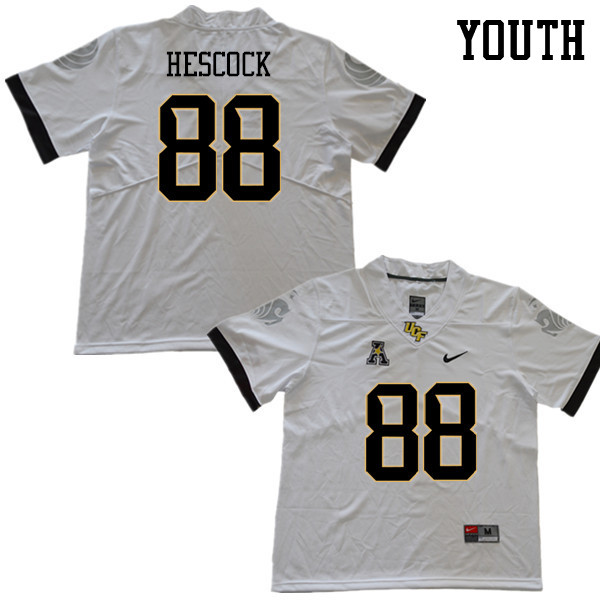 Youth #88 Jake Hescock UCF Knights College Football Jerseys Sale-White - Click Image to Close
